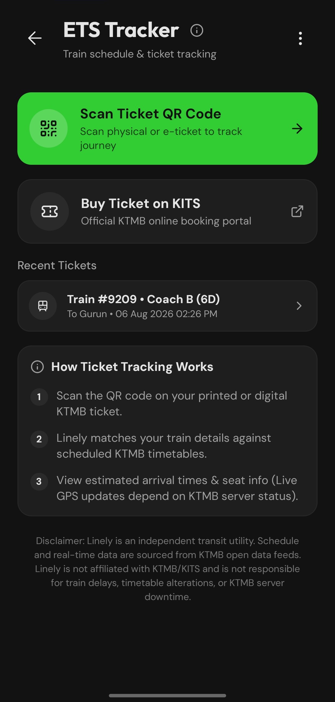 Linely Network Lines & ETS Screen
